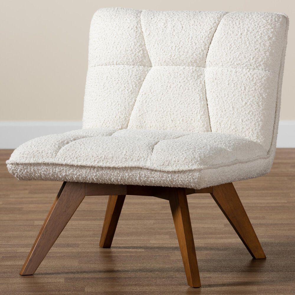 Baxton Studio Darielle Accent Chair in Cream, , large
