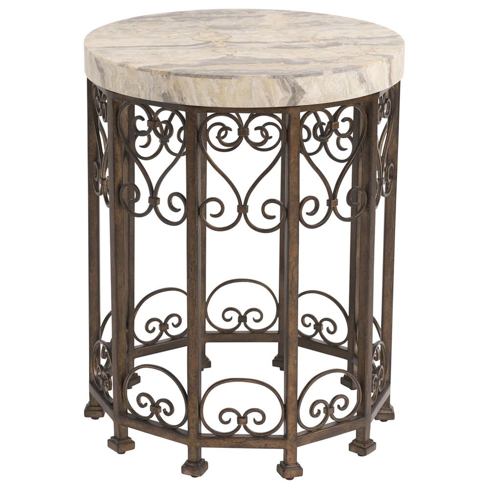 Lexington Home Brands Montecito Lowery Round Accent Table in Bronze, , large
