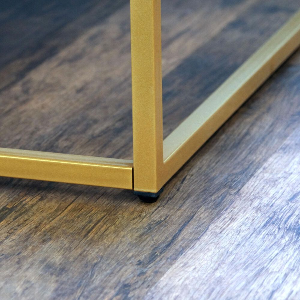 Golden Wave Furniture Driscoll End Table in Gray, White and Gold, , large