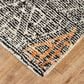 Feizy Arazad 2" x 3" Black and Tangerine Area Rug, , large