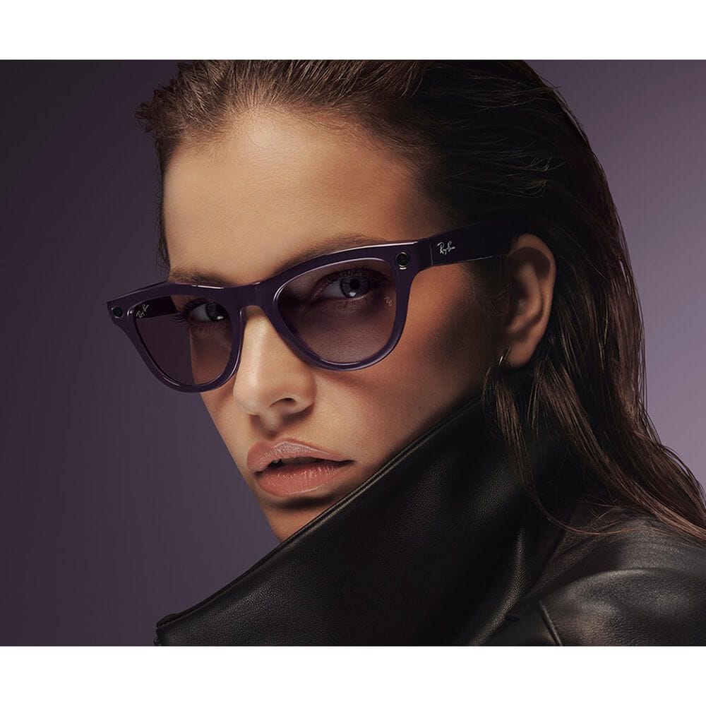 Rayban Glasses Skyler Gen 2 Sunglasses with Clear and Amethyst Transitions Lenses in Shiny Mystic Violet, , large