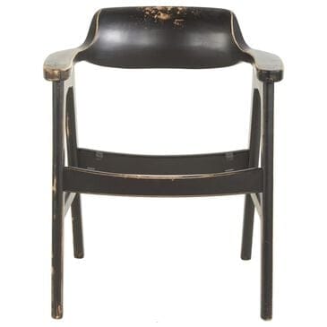 Nest Home Collections Wagner Dining Chair with Black Cushion in Distressed Black, , large