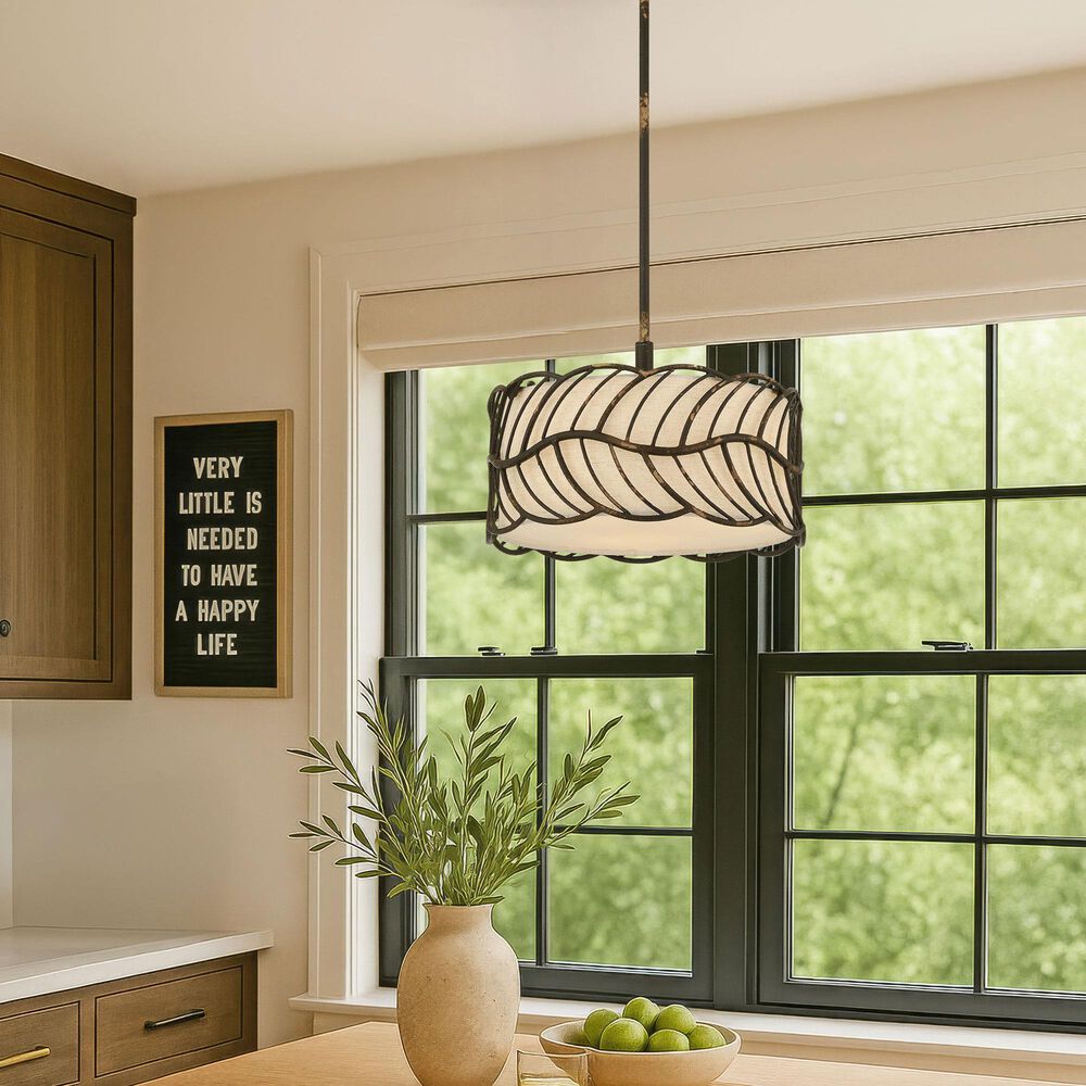 Golden Lighting Simbolo 3-Light Pendant in Antique Black, , large