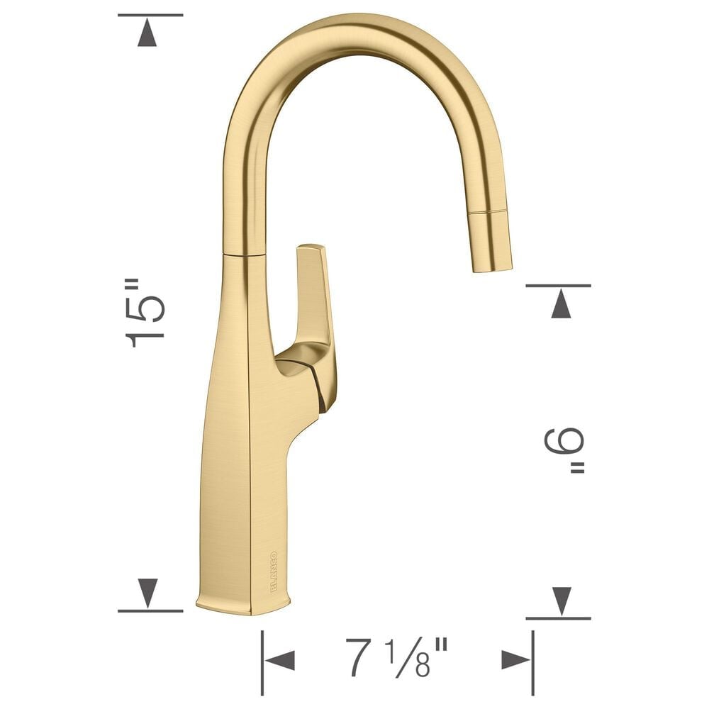 Blanco Rivana Bar Faucet 1.5 GPM in Satin Gold, , large