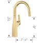 Blanco Rivana Bar Faucet 1.5 GPM in Satin Gold, , large
