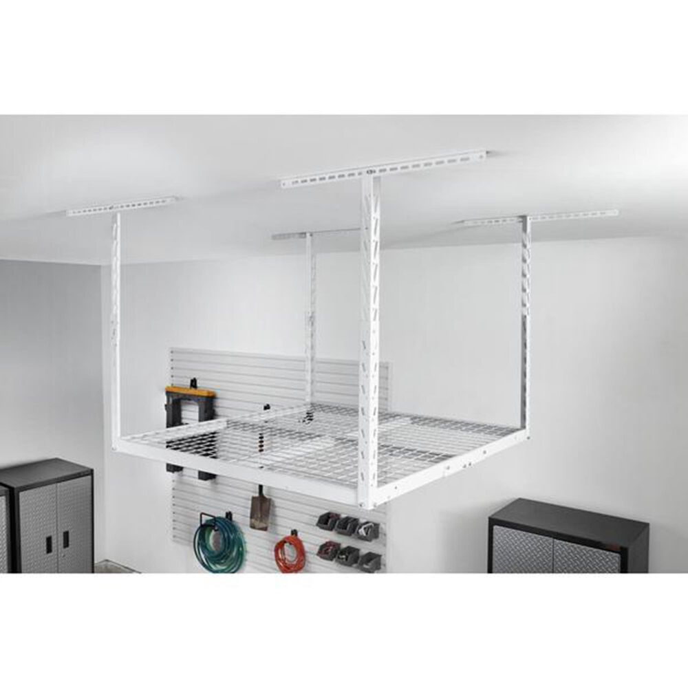 Gladiator 4&#39; x 4&#39; Overhead GearLoft Storage Rack in White, , large