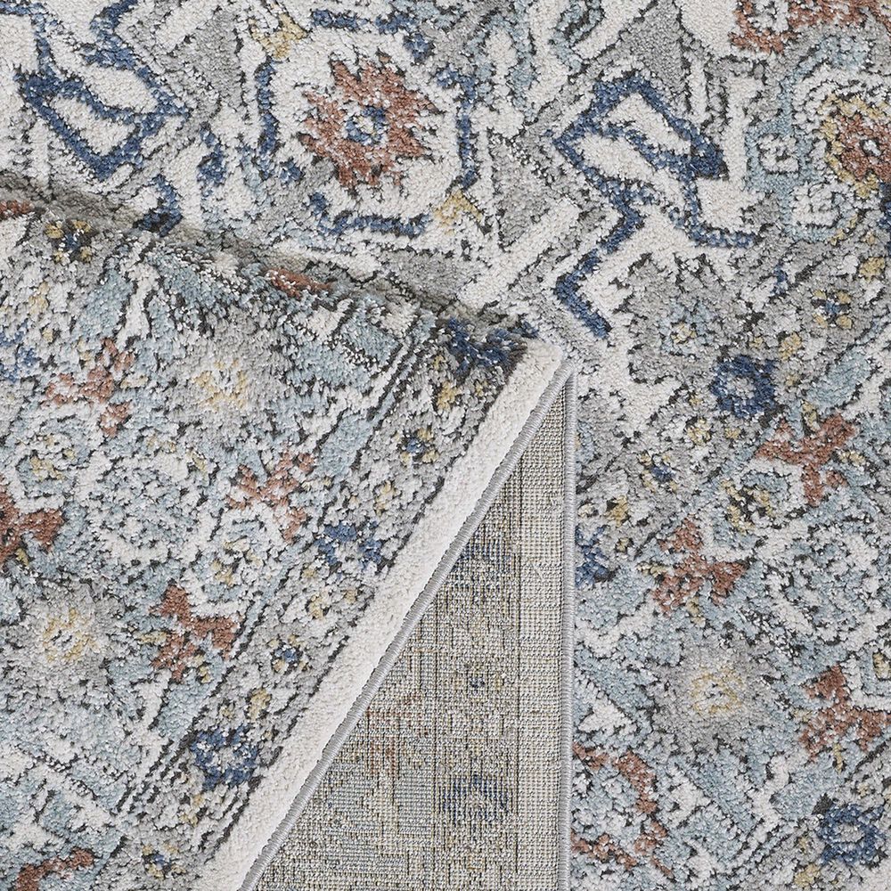 Central Oriental Orient Dania 5&#39;3&quot; x 7&#39;3&quot; Cream and Light Blue Area Rug, , large
