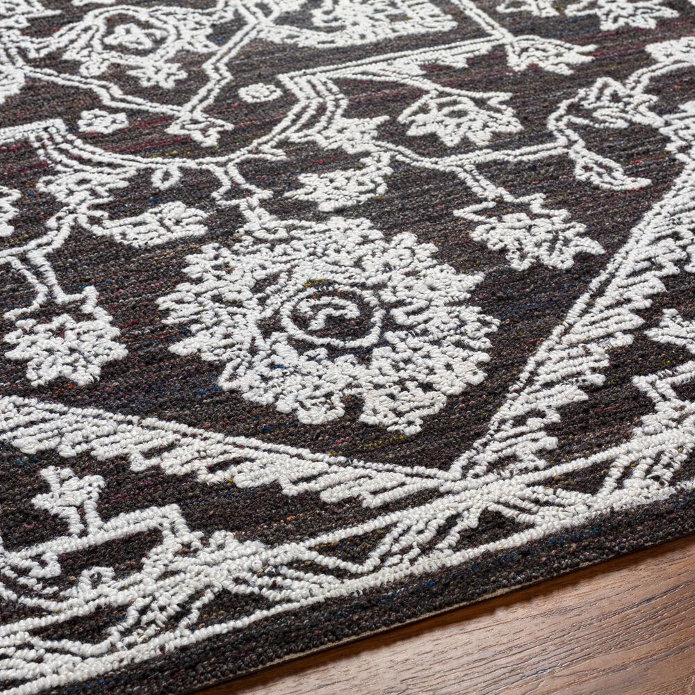 Surya Piazza 2&#39; x 3&#39;  White, Charcoal Area Rug, , large