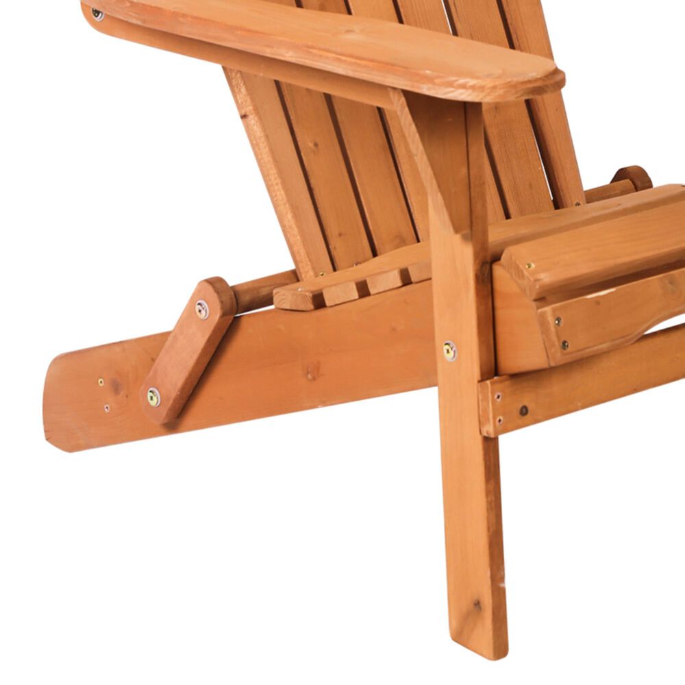 Furniture of America Raye Folding Patio Adirondack Chair in Natural, , large