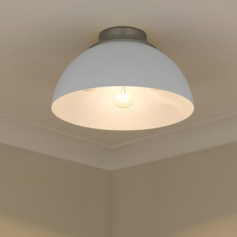 Golden Lighting Zoey Flush Mount in White, , large