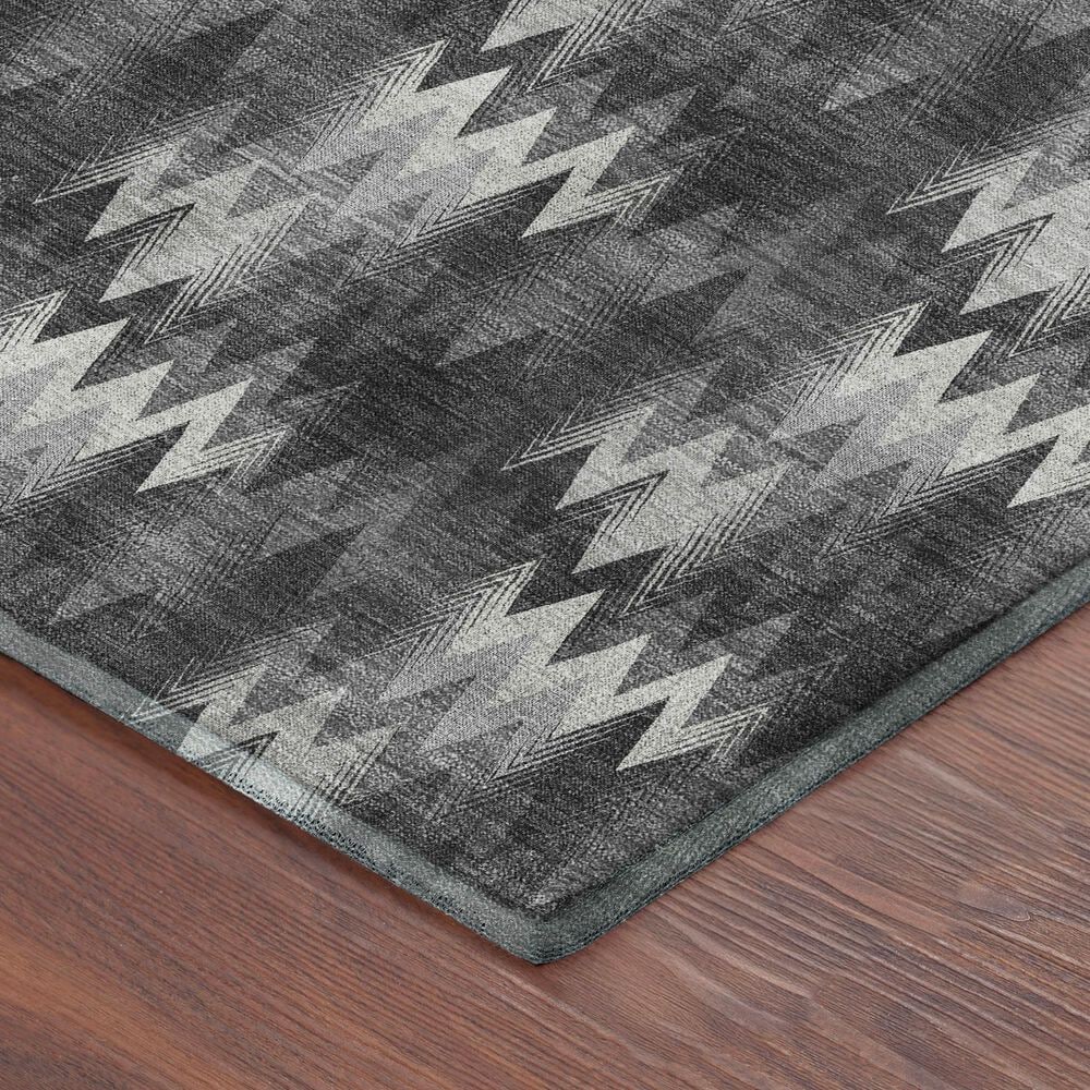 Dalyn Rug Company Soft Essentials Chevron Black 2'6" x 3'10" Area Rug, , large