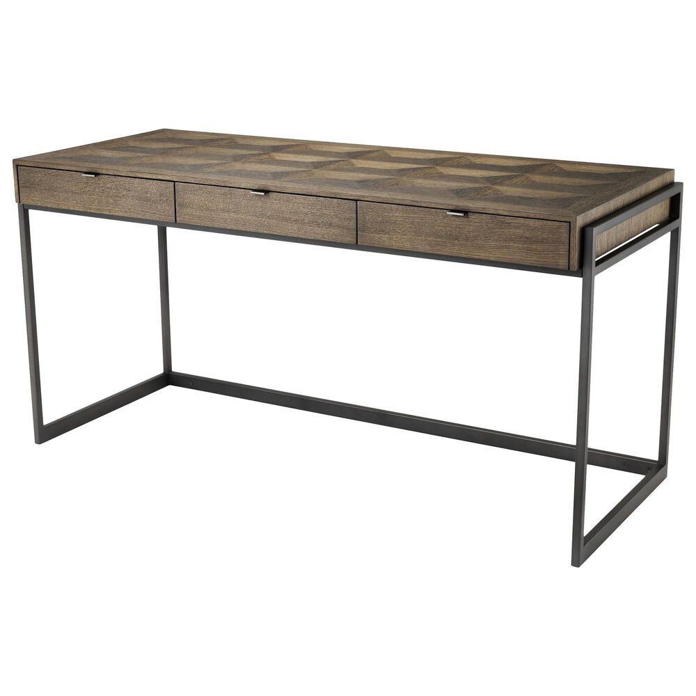 Eichholtz Gregorio Writing Desk in Bronze and Oak, , large