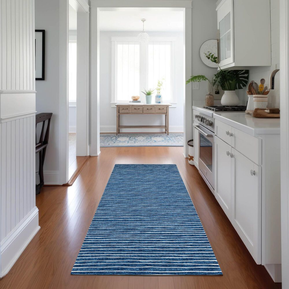 Dalyn Rug Company Laidley 2&#39;3&quot; x 12&#39; Navy Indoor/Outdoor Runner, , large