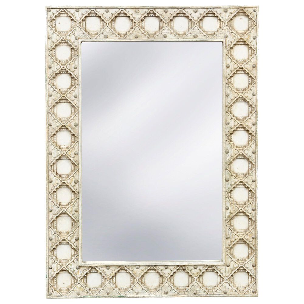 Flair Industries Wall Mirror in Antique Eggshell, , large