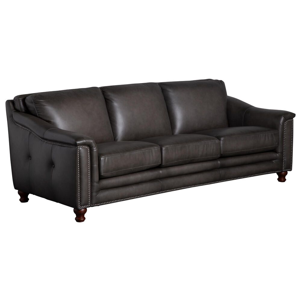 Hydeline Billingham Leather Stationary Sofa in Ash, , large