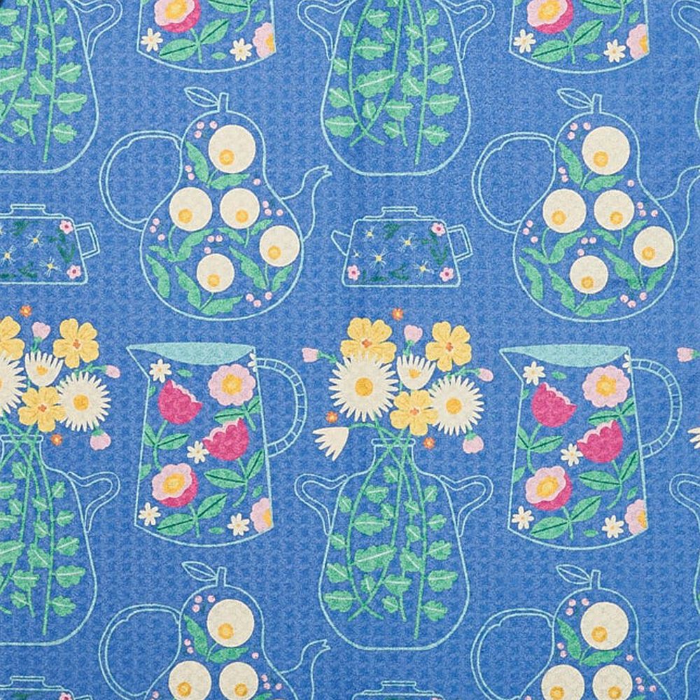 Once Again Home Flower Teapot Attach and Go Apron in Blue, , large
