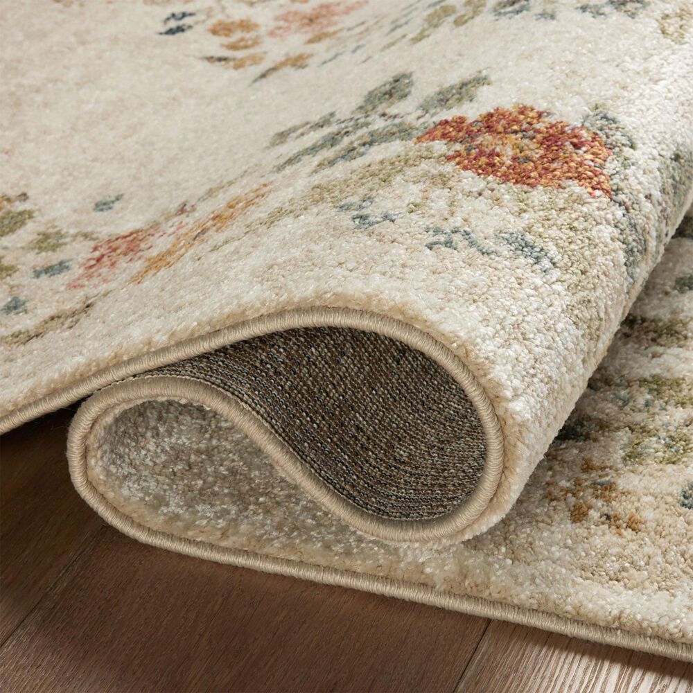 Rifle Paper Co Laurel Strawberry Fields 5&#39;3&quot; x 7&#39;8&quot; Cream Area Rug, , large