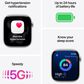 Apple Watch Series 11 (GPS+Cellular) 42mm Aluminum Case with Purple Fog - M/L Sport Band in Silver and 2-Year AppleCare+, , large