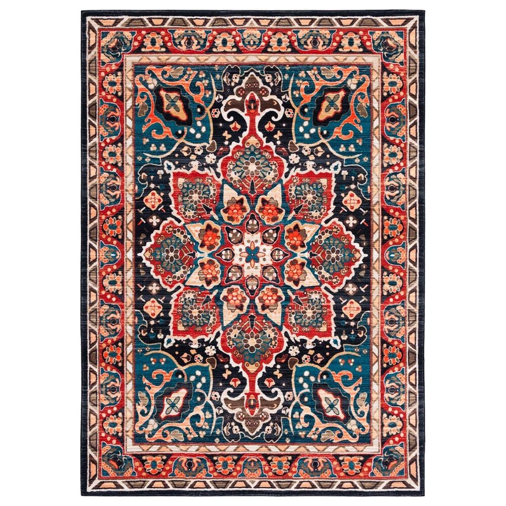 Safavieh Riviera 5"5" x 7"7" Red and Navy Area Rug, , large