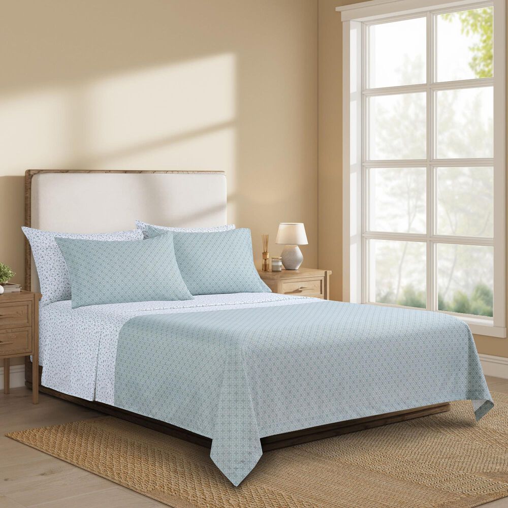BCP Home Galloway 6-Piece Full Reversible Sheet Set in Spa, , large