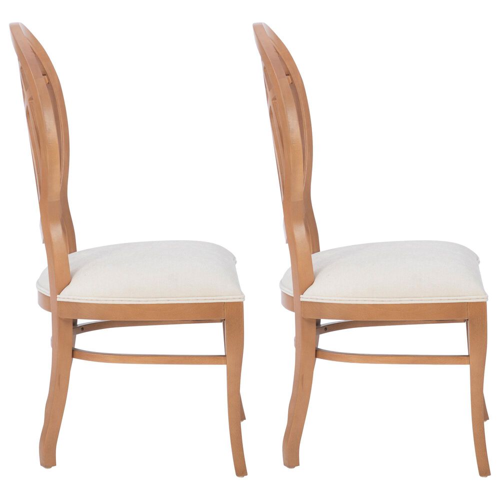Linon Home Decor Dara Side Chair in Light Brown (Set of 2), , large