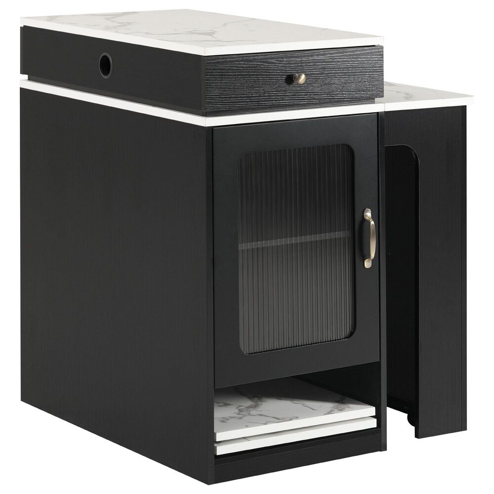 HOMLUX 60" Kitchen Island in Black, , large