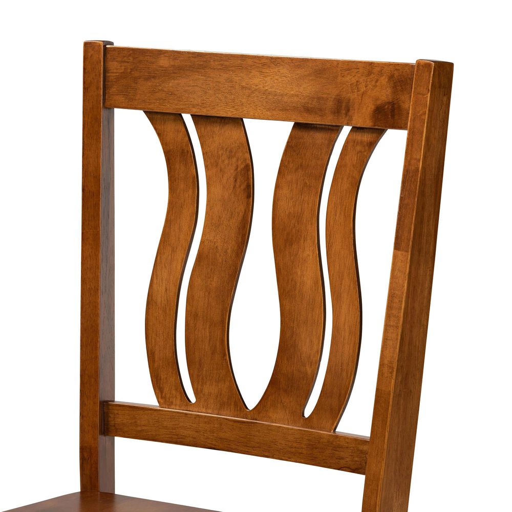 Baxton Studio Fenton Side Chair in Walnut Brown (Set of 2), , large