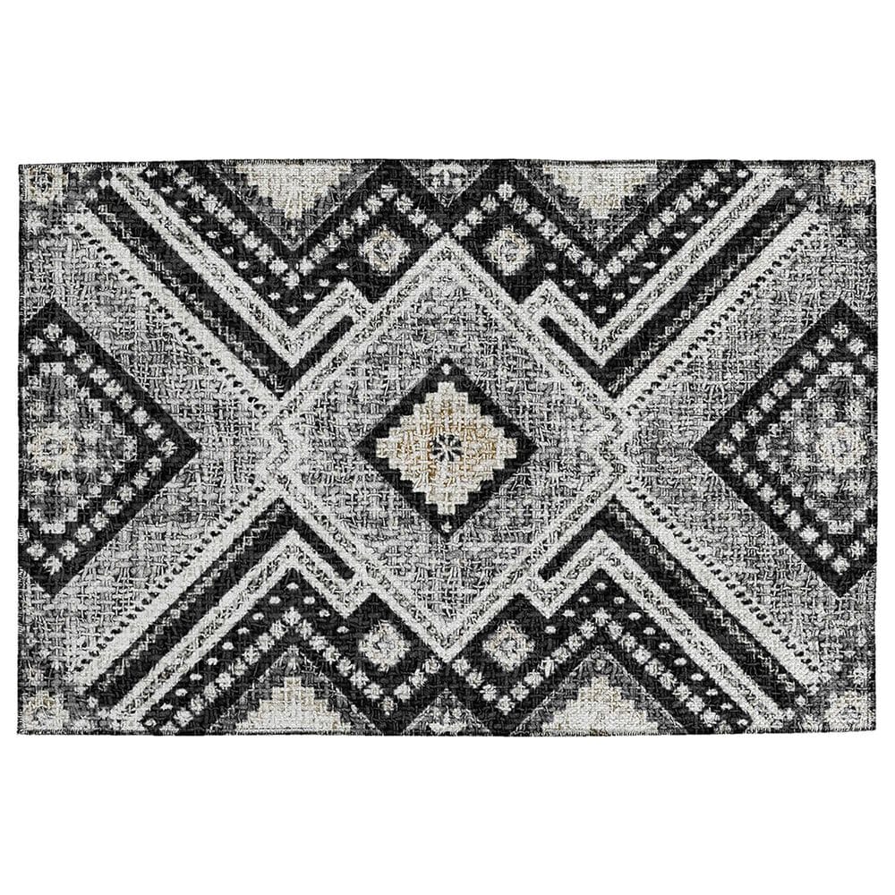 Dalyn Rug Company Portico PO5 Black 1"8" x 2"6" Area Rug, , large