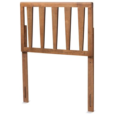 Baxton Studio Duncan Twin Headboard in Ash Walnut, , large