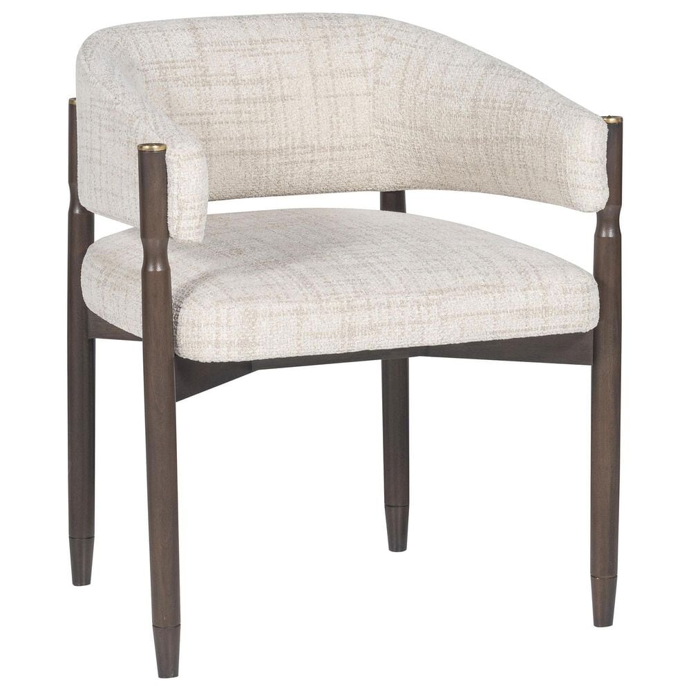 Vanguard Furniture Rendition Stocked Arm Chair with Reynolds Linen Upholstery in Peppercorn, , large