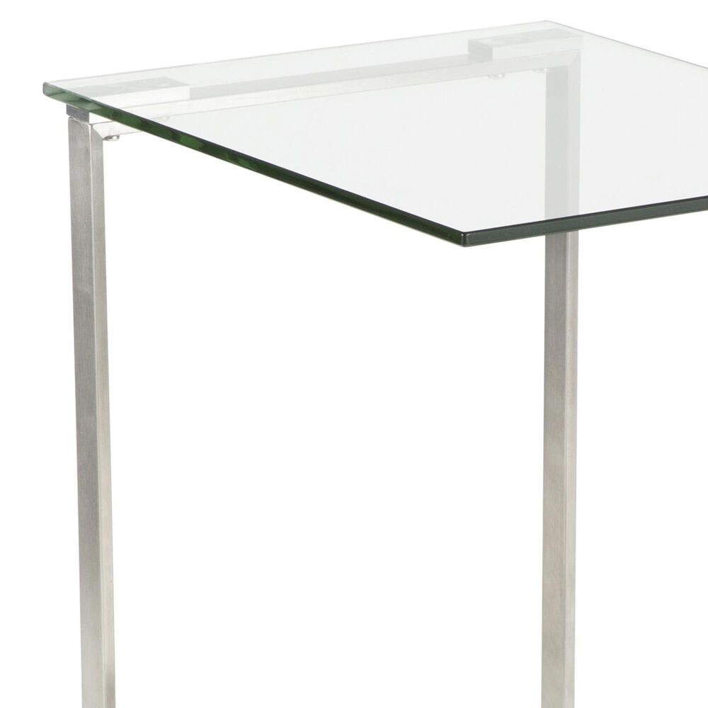 Lumisource Zenn End Table in Stainless Steel and Clear, , large