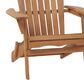Hearth and Haven Outdoor Folding Adirondack Chair in Light Brown (Set of 2), , large