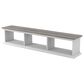 Furniture of America Moen 63" Floating TV Console in White and Vintage Gray Oak, , large