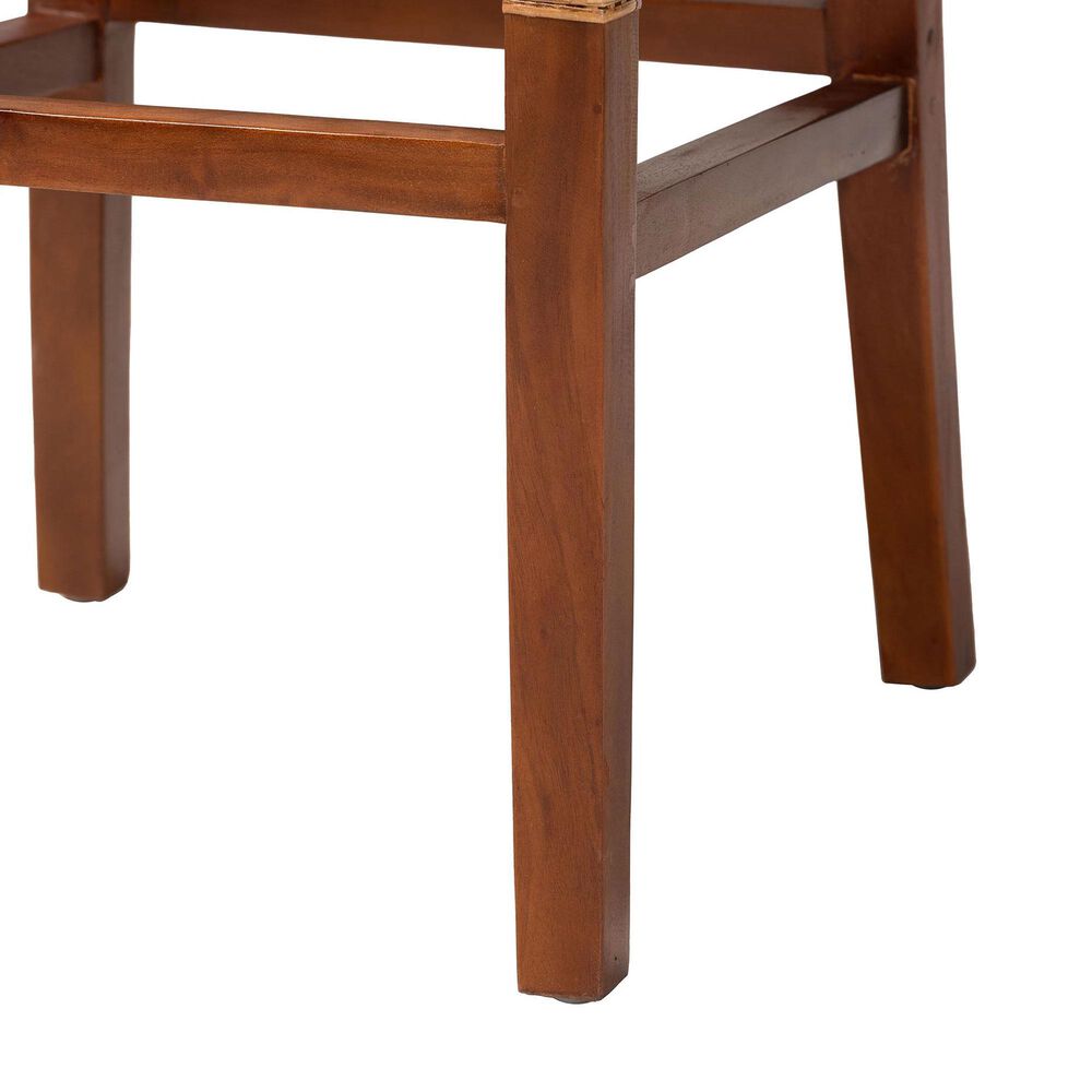 Baxton Studio Caspia Side Chair in Walnut Brown and Natural (Set of 2), , large