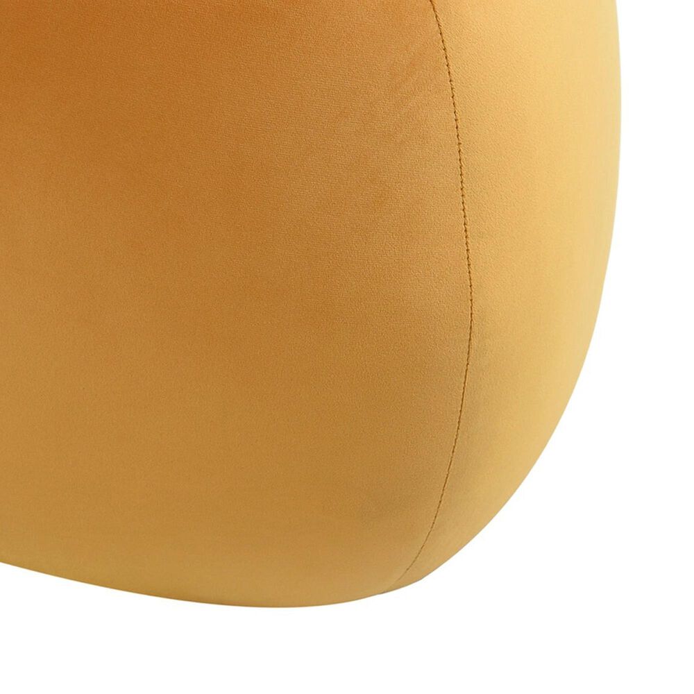 Flair Industries River Rock Hassock Ottoman in Harvest Gold Yellow, , large