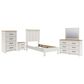 Ashley Linnocreek 5-Piece Twin Bedroom Set in White and Warm Brown, , large