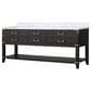 Lexora Home Norwalk 80" Double Bathroom Vanity in Black Oak with White Carrara Marble Top and Rectangular Sinks, , large