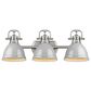 Golden Lighting Duncan 3-Light Bath Vanity in Pewter and Glossy Gray, , large