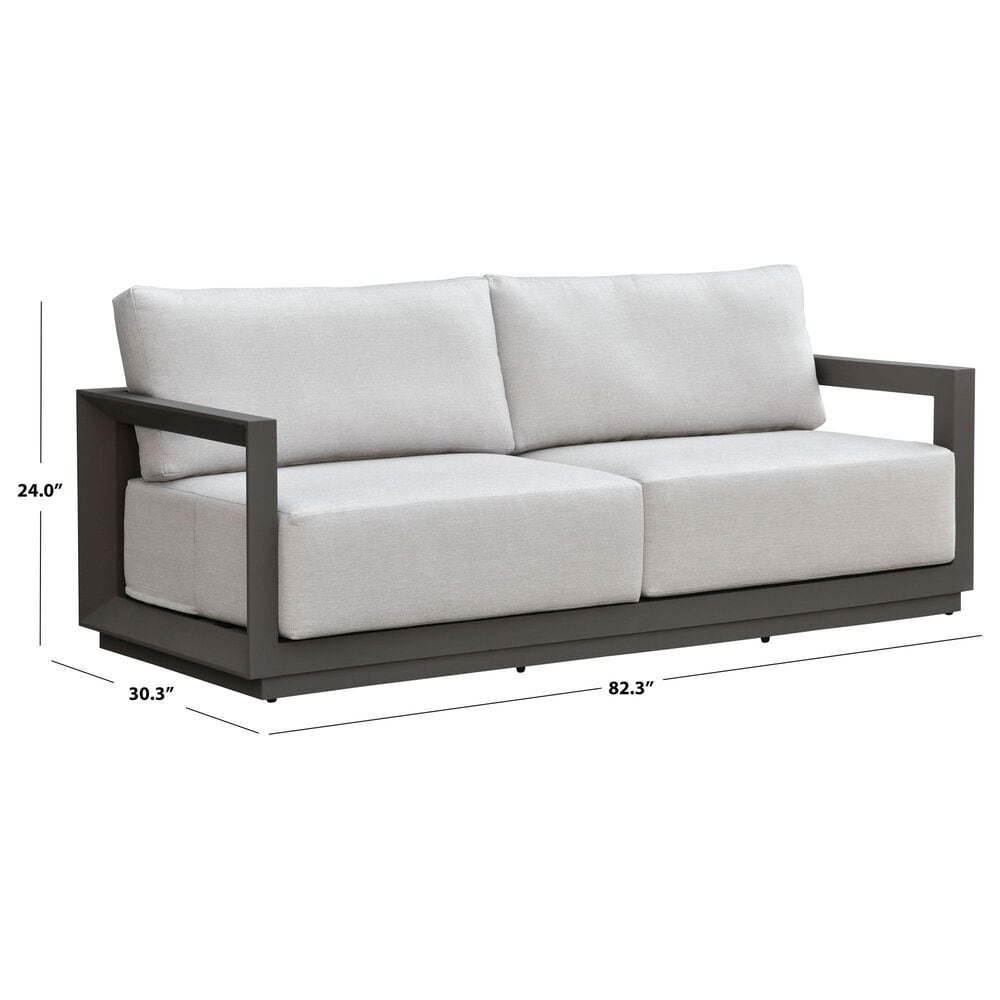 Safavieh Donaldo Outdoor Sofa in Dark Grey, , large