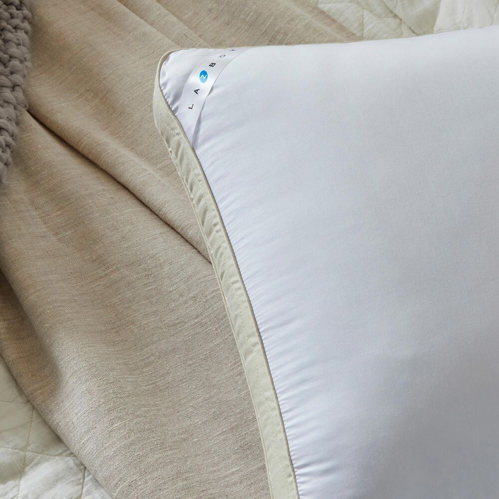 Isotonic Hybrid Bliss Memory Foam and Richloft Fiber Foam Core Queen Pillow, , large