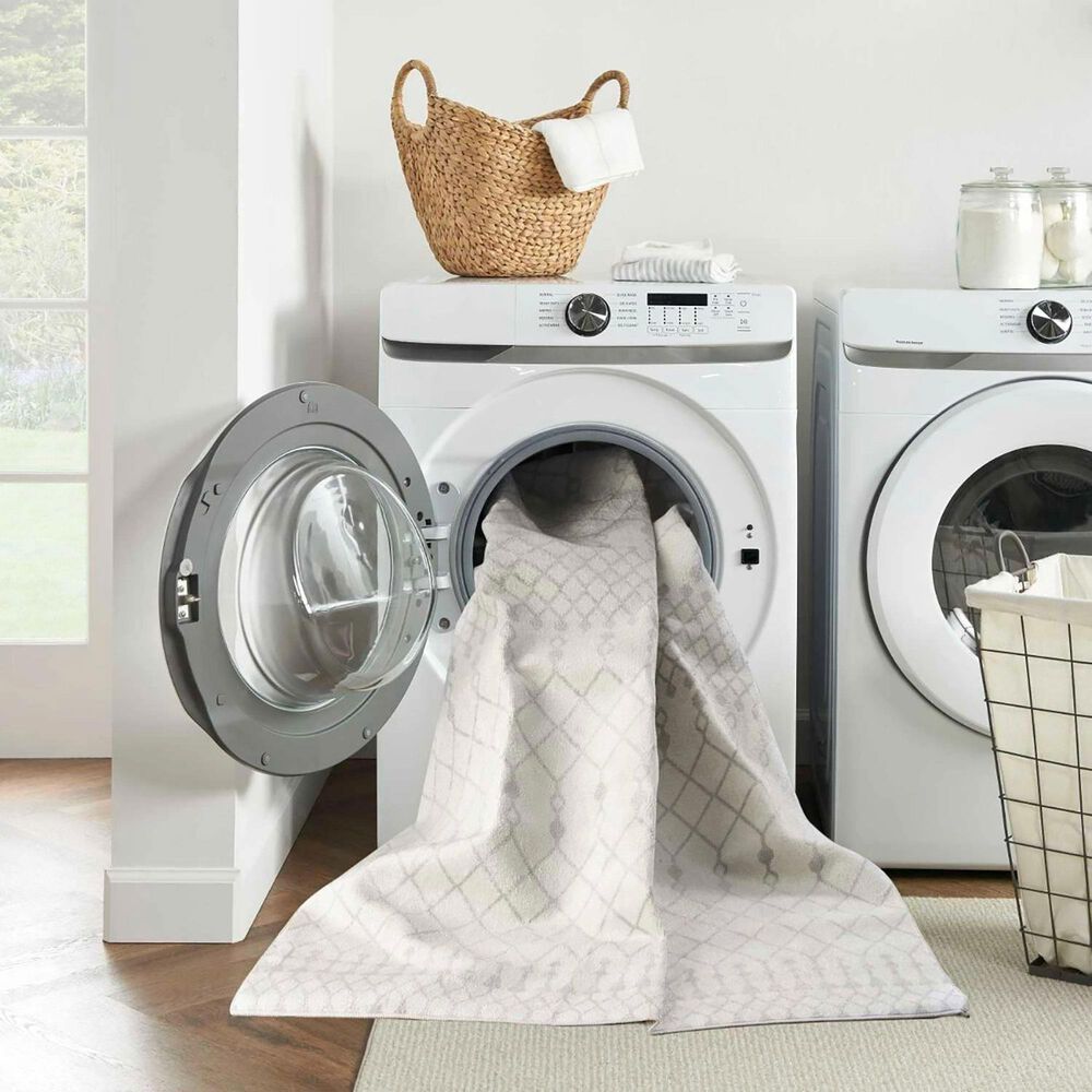 Nourison Astra Machine Washable 9&#39; x 12&#39; Ivory Area Rug, , large