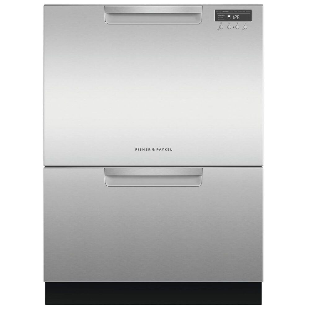 Fisher & Paykel Built-In 24 Inch Full Console Double DishDrawer with Full Flex Racking In Stainless Steel, , large
