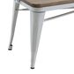 Furniture of America Patterson Dining Bench in White and Dark Oak, , large
