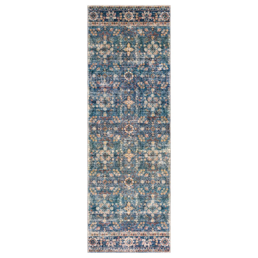 Surya Erin 2"6" x 7"6" Denim, Tan and Rust Runner, , large