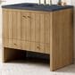 James Martin Vanities Hudson 36" Single Bathroom Vanity in Light Natural Oak with 3 cm Charcoal Soapstone Quartz Top and Rectangular Sink, , large