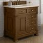 James Martin Vanities Brookfield 36" Single Bathroom Vanity in Honey Oak with 3 cm Eternal Marfil Quartz Top and Rectangular Sink, , large