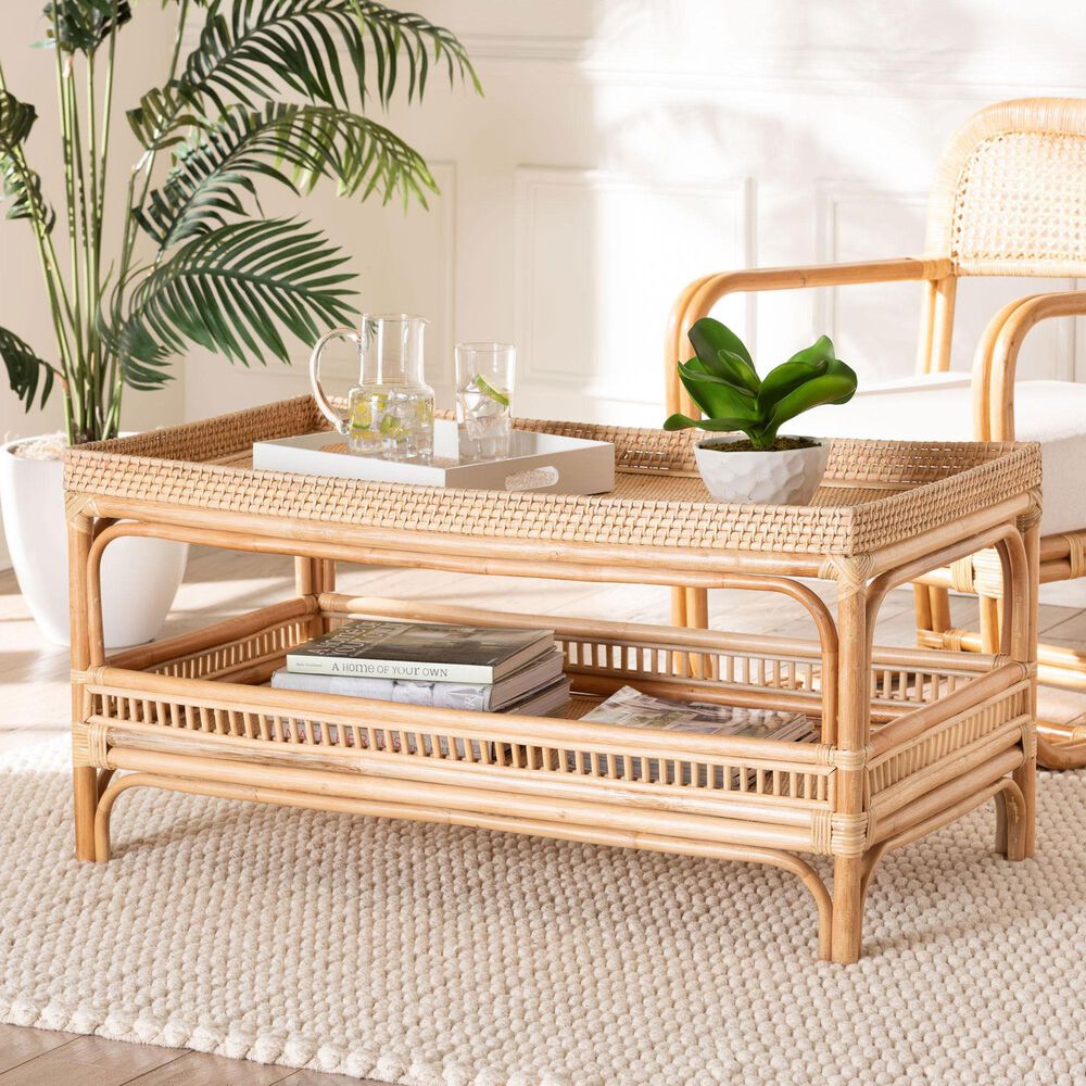 Baxton Studio Lombok Coffee Table in Natural, , large