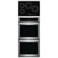 Frigidaire 2-Piece Kitchen Package with Stainless Steel 27" Built-In Convection Double Wall Oven and Black 30" Induction Cooktop, , large