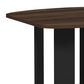 HOMLUX 1-Shelf End Table in Columbia Walnut and Black, , large