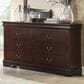 Crown Mark Louis Philip 6 Drawer Dresser Only in Cherry, , large